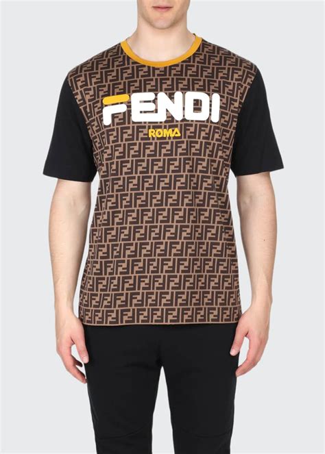 fendi logo shirt men|fendi logo t shirt men's.